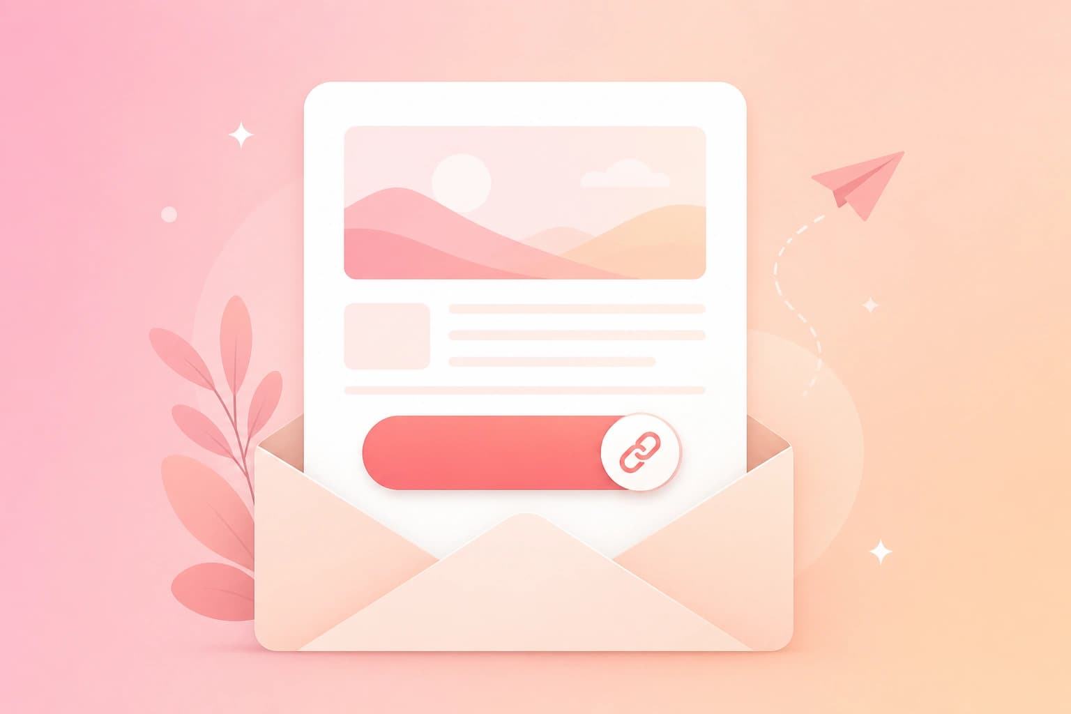 Newsletter CTA button using a tracked short link