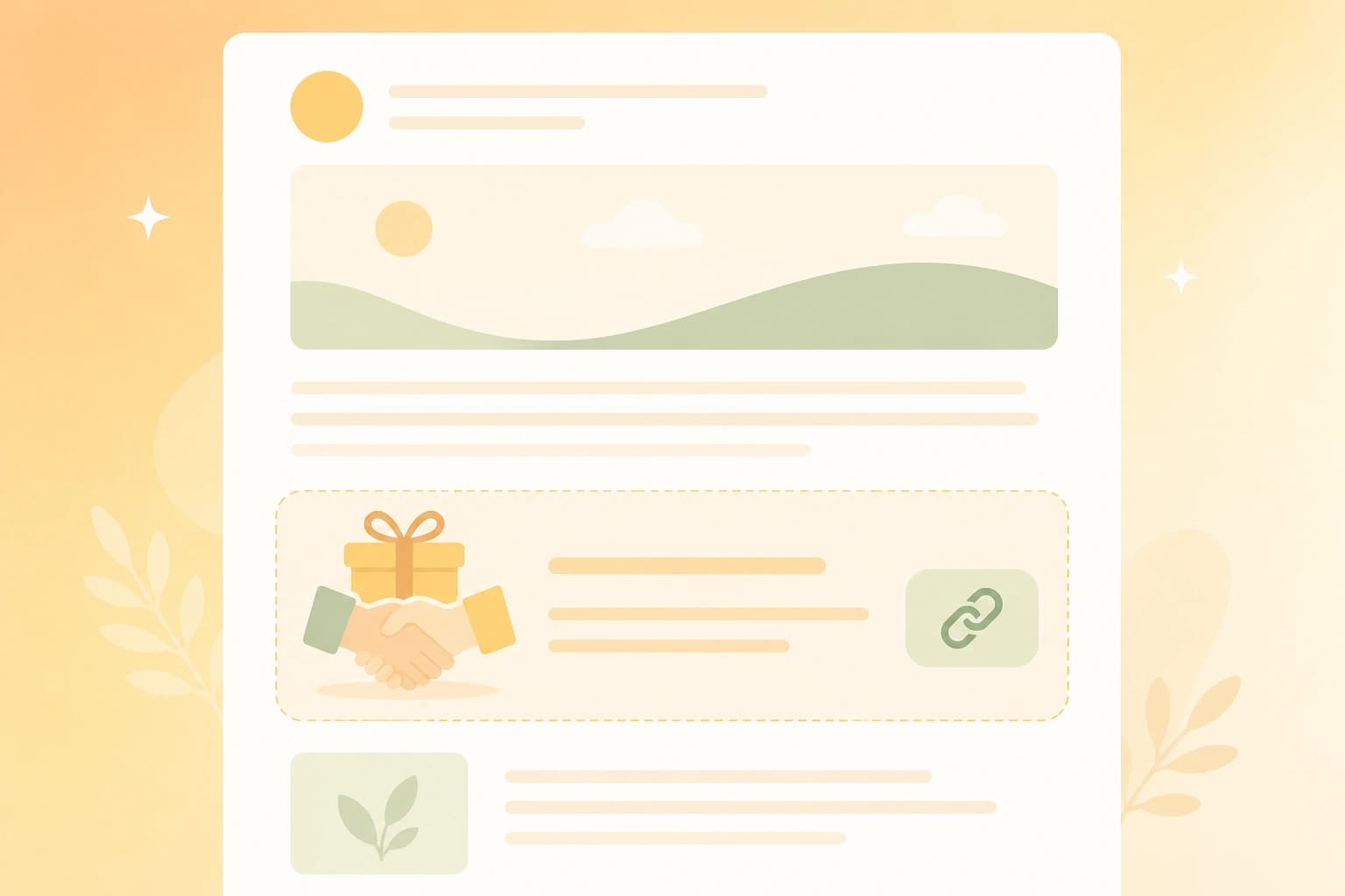 Sponsor block in a newsletter with a dedicated short link