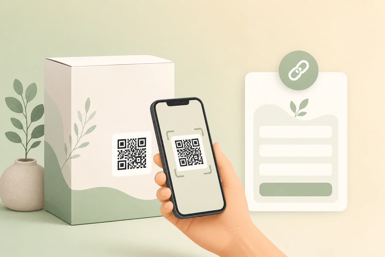 Product packaging with a QR code linked to a signup page
