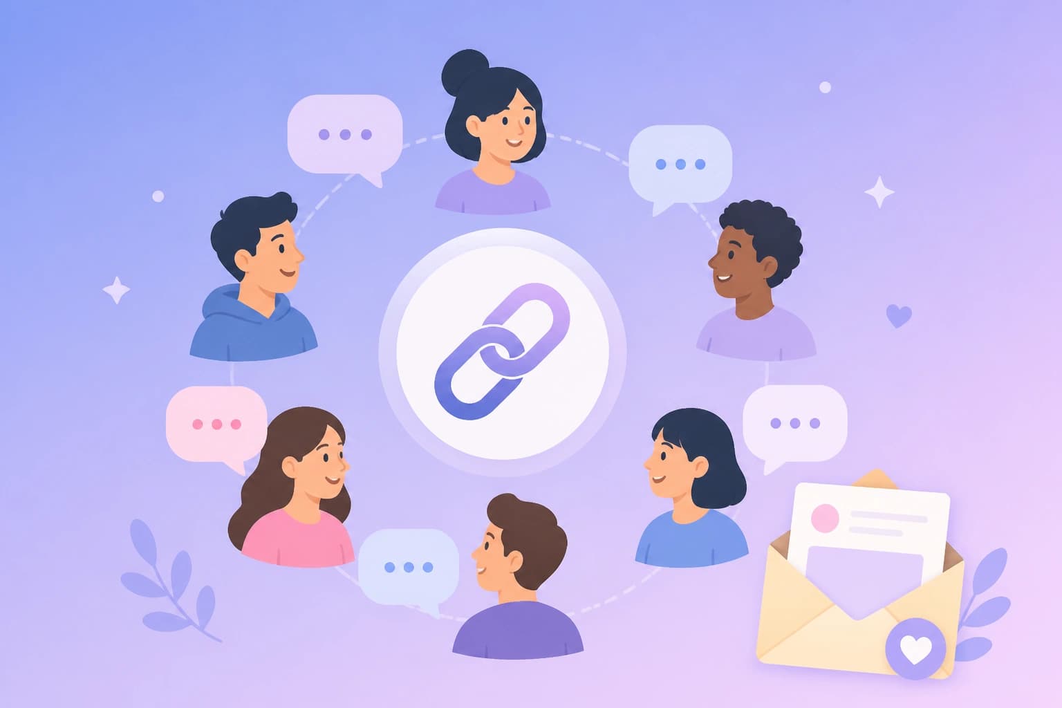 Community groups and newsletters sharing a clean short link